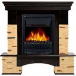Портал Firelight Pietra Nuovo Classic камень сланец натуральный, шпон темный дуб