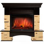 Портал Firelight Pietra Nuovo 25 камень сланец натуральный, шпон темный дуб
