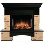 Портал Firelight Pietra Nuovo 30 камень сланец натуральный, шпон темный дуб